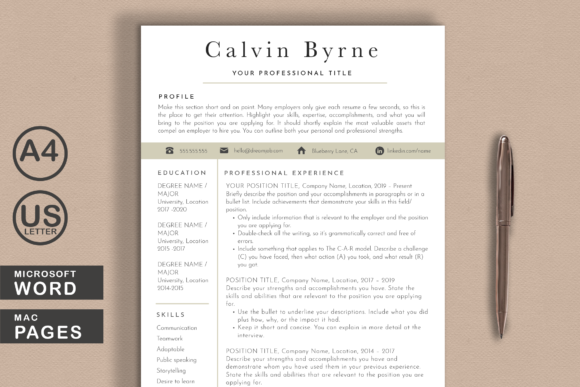 Download Clean Resume Template Word Pages - Resume template word Collection